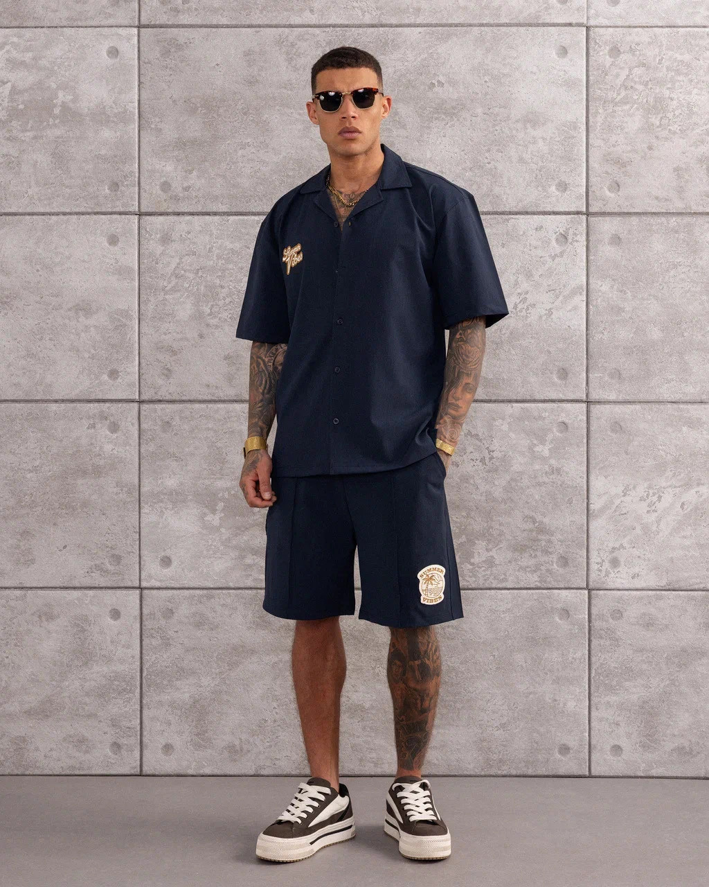 Conjunto B3 Glow Summer Vibes Navy 2 Piezas — B3 Glow Moda