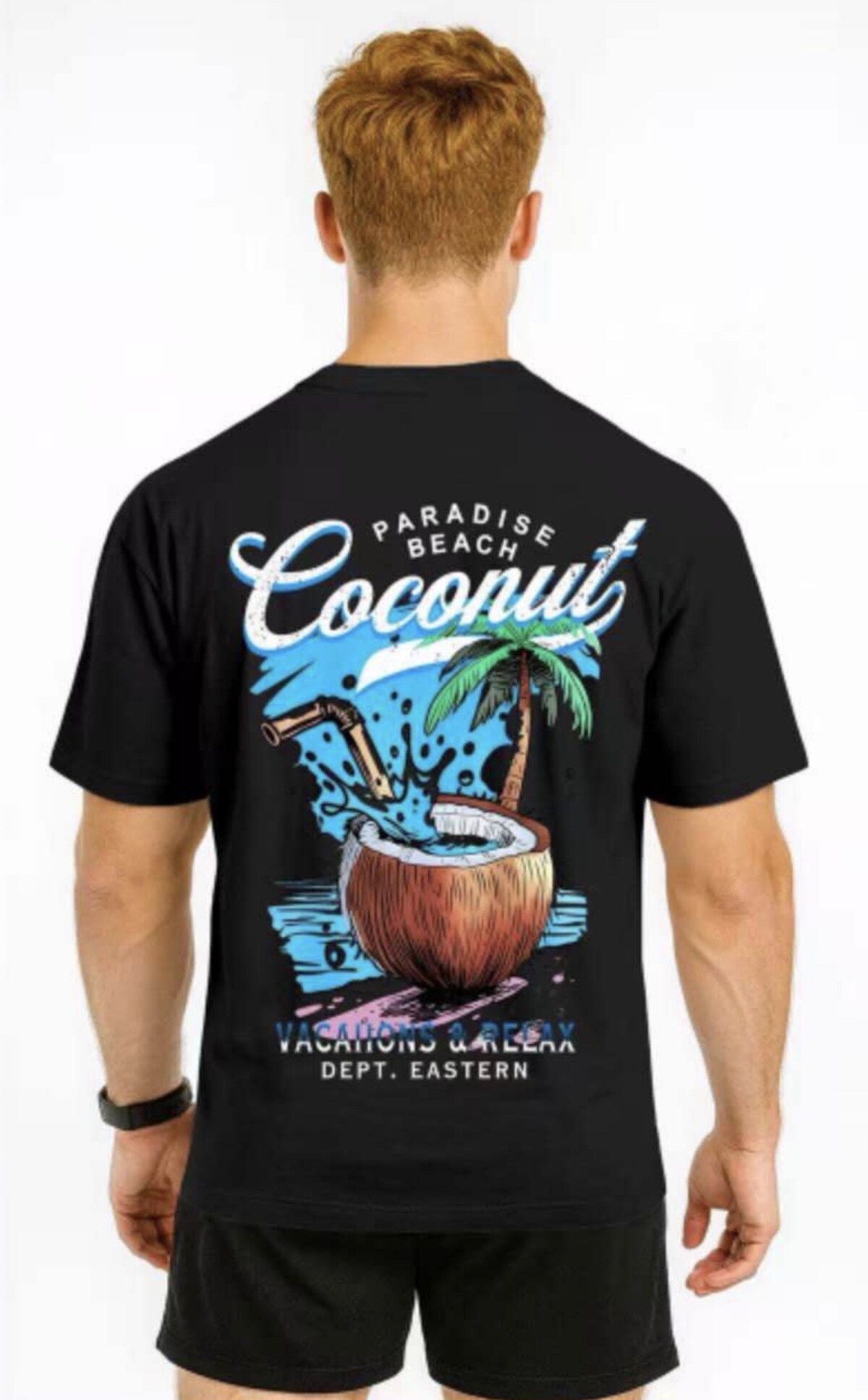 Camiseta B3 Glow Coconut Paradise Negra — B3 Glow Moda