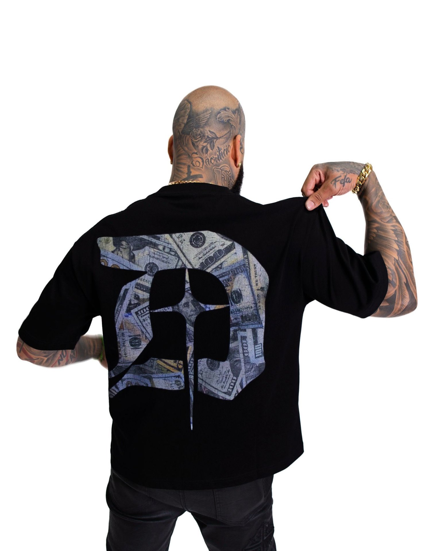 Camiseta B3 Glow Digital Dollar Negra — B3 Glow Moda