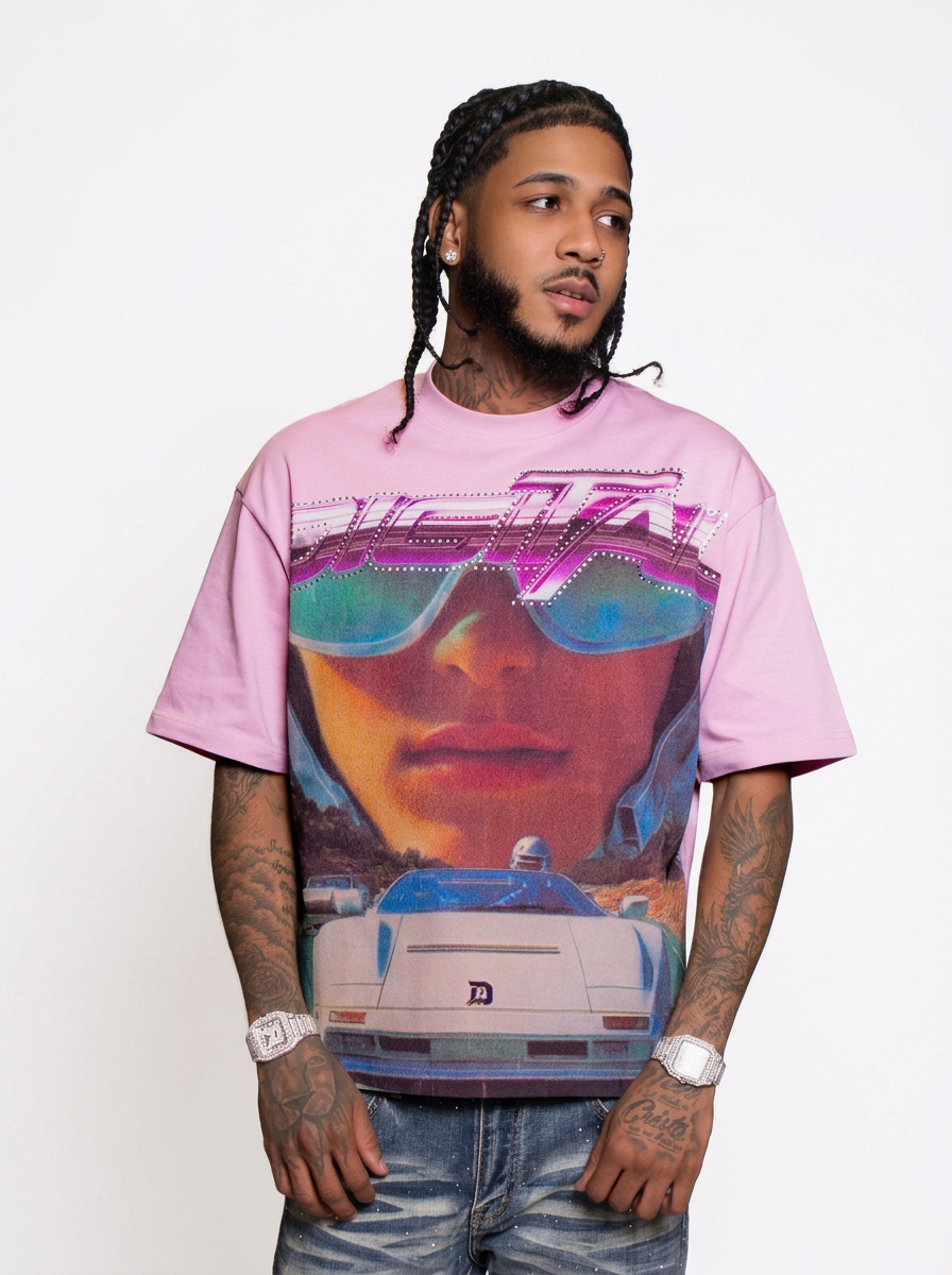 Camiseta B3 Glow Digital Miami Pink — B3 Glow Moda