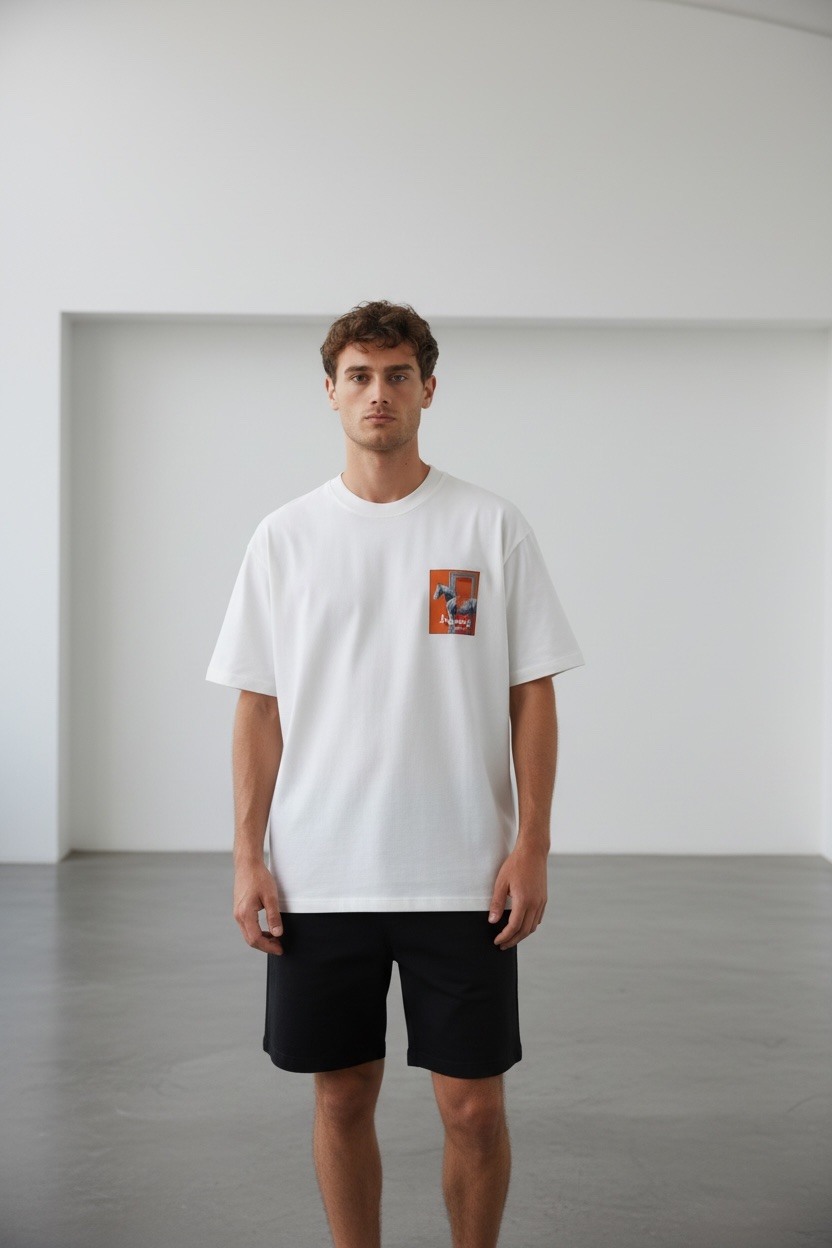 Camiseta B3 Glow Horse Paris Blanca — B3 Glow Moda