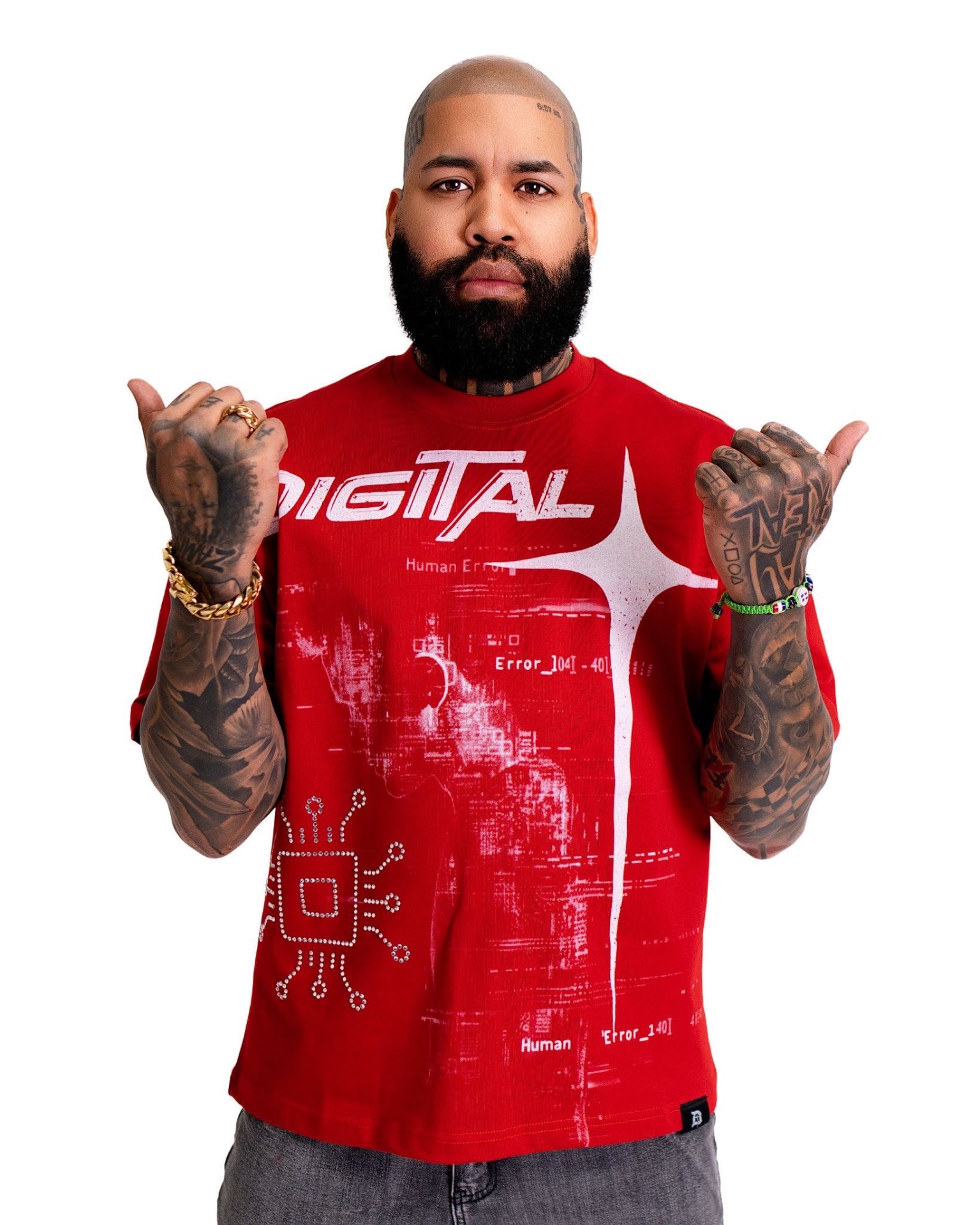 Camiseta B3 Glow Digital Red — B3 Glow Moda