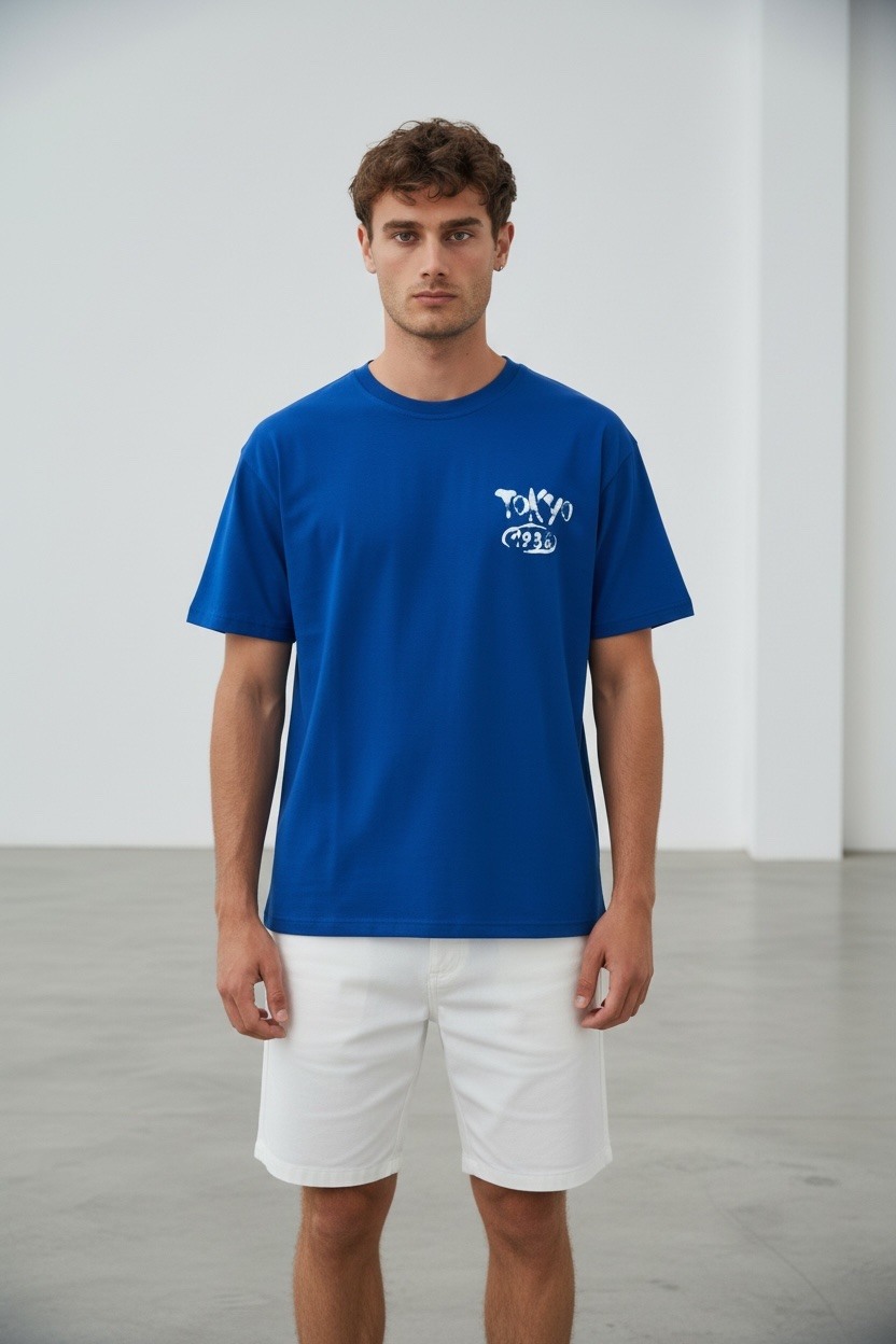 Camiseta B3 Glow Tokyo 1986 Azul — B3 Glow Moda