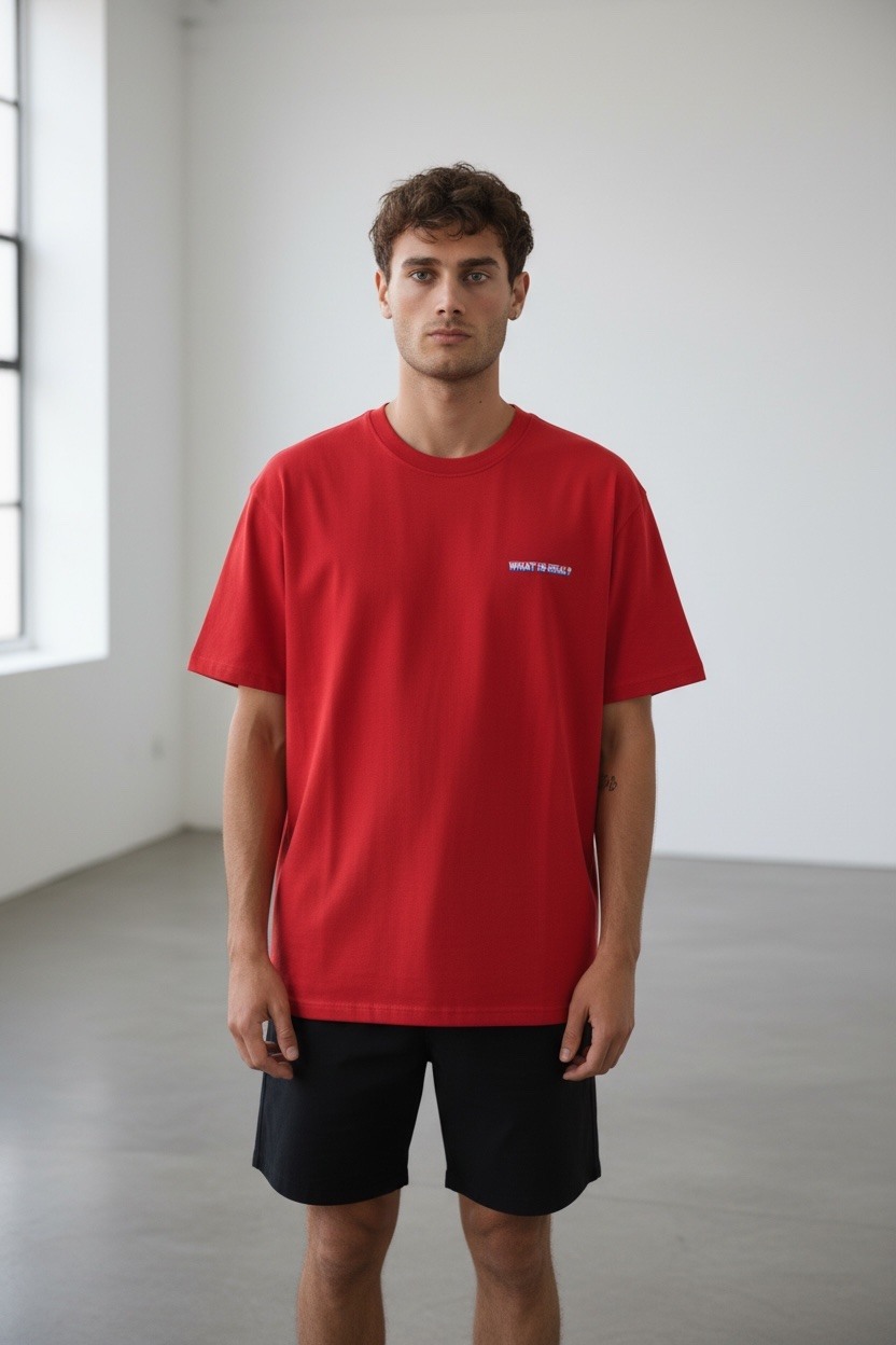 Camiseta B3 Glow What Is Real Roja — B3 Glow Moda