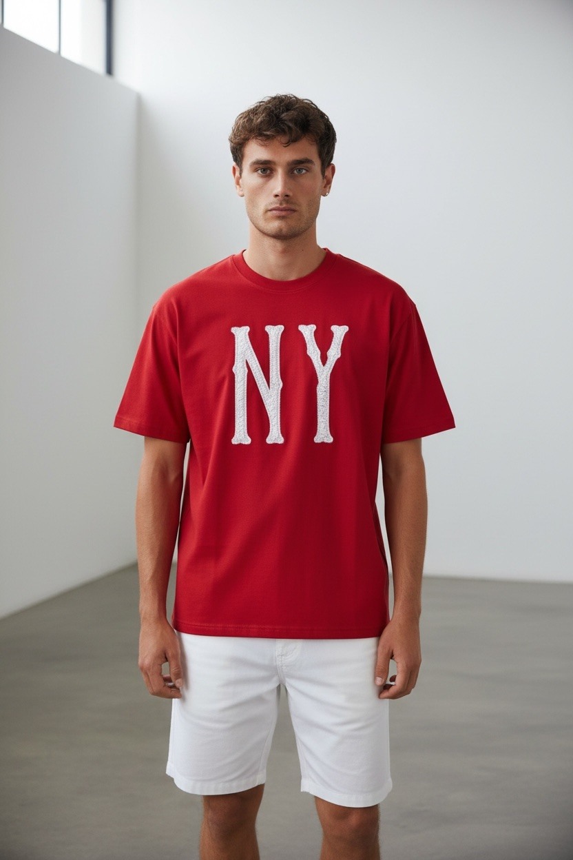 Camiseta B3 Glow NY Roja — B3 Glow Moda